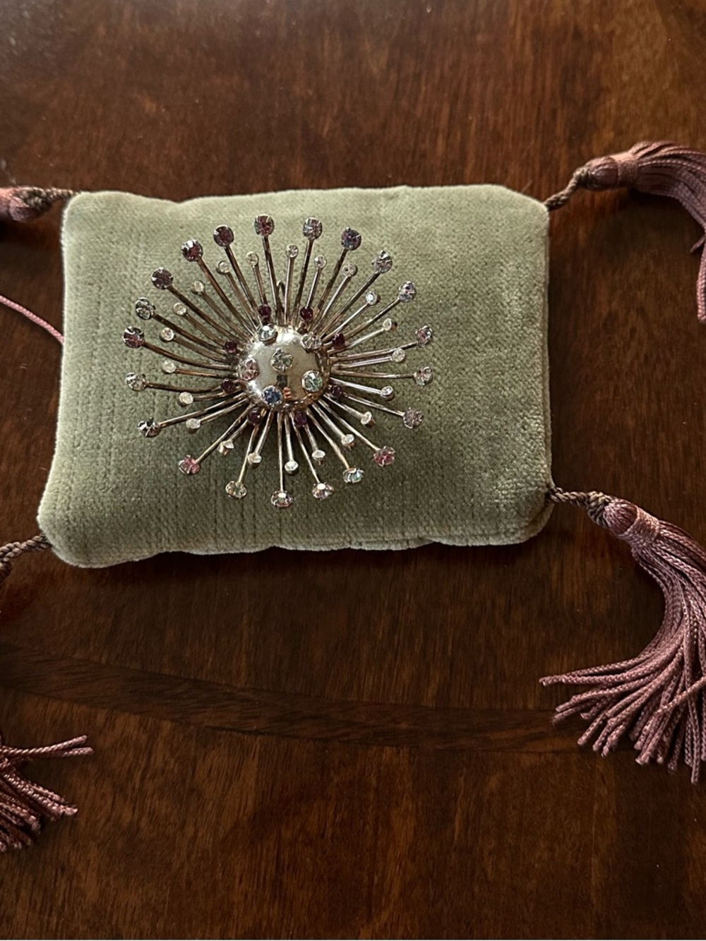 Vintage Multicolor Aurora Starburst Brooch